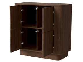 Credenza in legno noce opaco 4 ante Kadro 80 x 80 cm