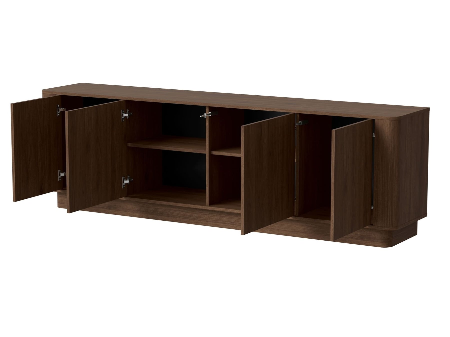 Madia in legno noce opaco 4 ante Kadro 210 x 65 cm