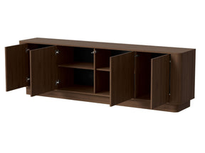 Madia in legno noce opaco 4 ante Kadro 210 x 65 cm