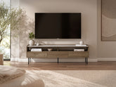 Mobile TV con 3 cassetti noce con gambe in metallo Kos 180 x 46 cm