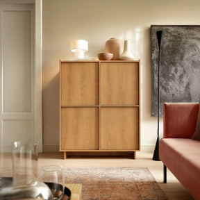Credenza 4 ante rovere Yako 98x124 cm