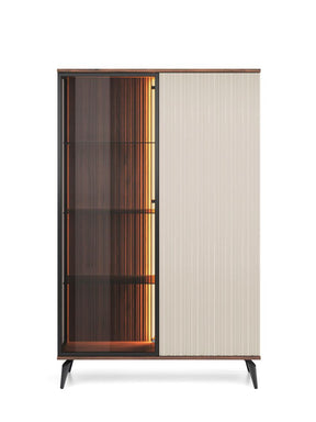 Vetrina 2 ante cashmere/noce Vika 103x147 cm