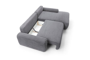 Divano angolare in velluto Nubia 264x85 cm