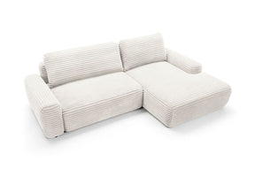 Divano angolare in velluto Nubia 264x85 cm