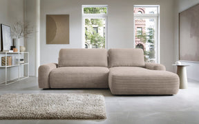 Divano angolare in velluto Nubia 264x85 cm