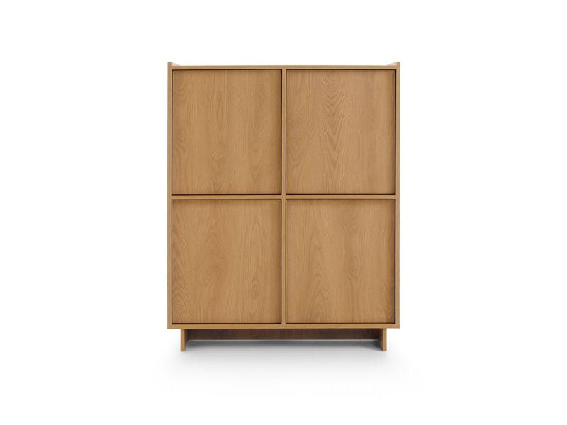 Credenza 4 ante rovere Yako 98x124 cm