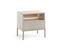 Comodino con 1 cassetto e LED integrato Aura 54x56 cm
