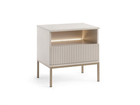 Comodino con 1 cassetto e LED integrato Aura 54x56 cm