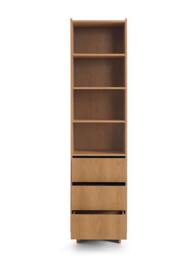 Libreria 3 cassetti rovere Yako 50x201 cm