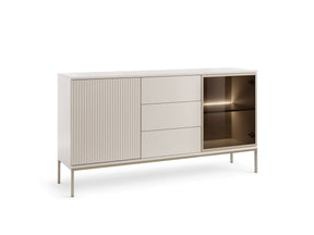 Credenza a 2 ante e 3 cassetti con LED integrato Aura 154x83 cm