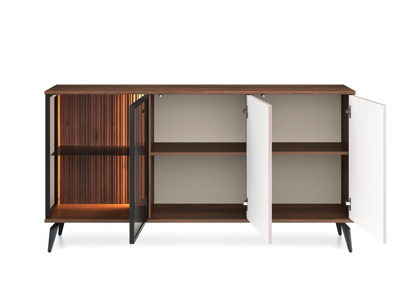 Madia 3 ante cashmere/noce Vika 154x80 cm