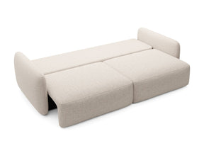 Divano in tessuto testurizzato beige Ewa 238x87 cm
