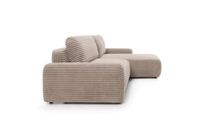 Divano angolare in velluto Nubia 264x85 cm