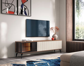 Mobile TV 3 ante cashmere/noce Vika 180x50 cm