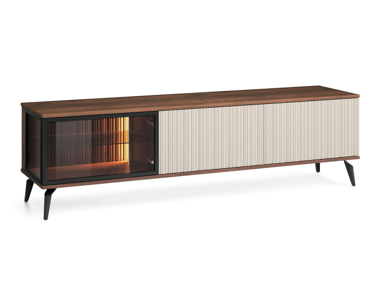 Mobile TV 3 ante cashmere/noce Vika 180x50 cm