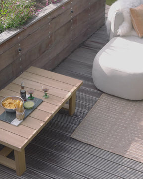 Tavolino da esterno in legno Zefor 122x42 cm