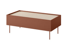 Tavolino 2 cassetti con piede in metallo Mars 120x45 cm