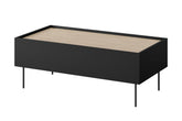 Tavolino 2 cassetti con piede in metallo Mars 120x45 cm