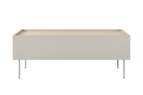 Tavolino 2 cassetti con piede in metallo Mars 120x45 cm