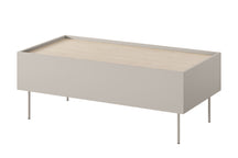 Tavolino 2 cassetti con piede in metallo Mars 120x45 cm