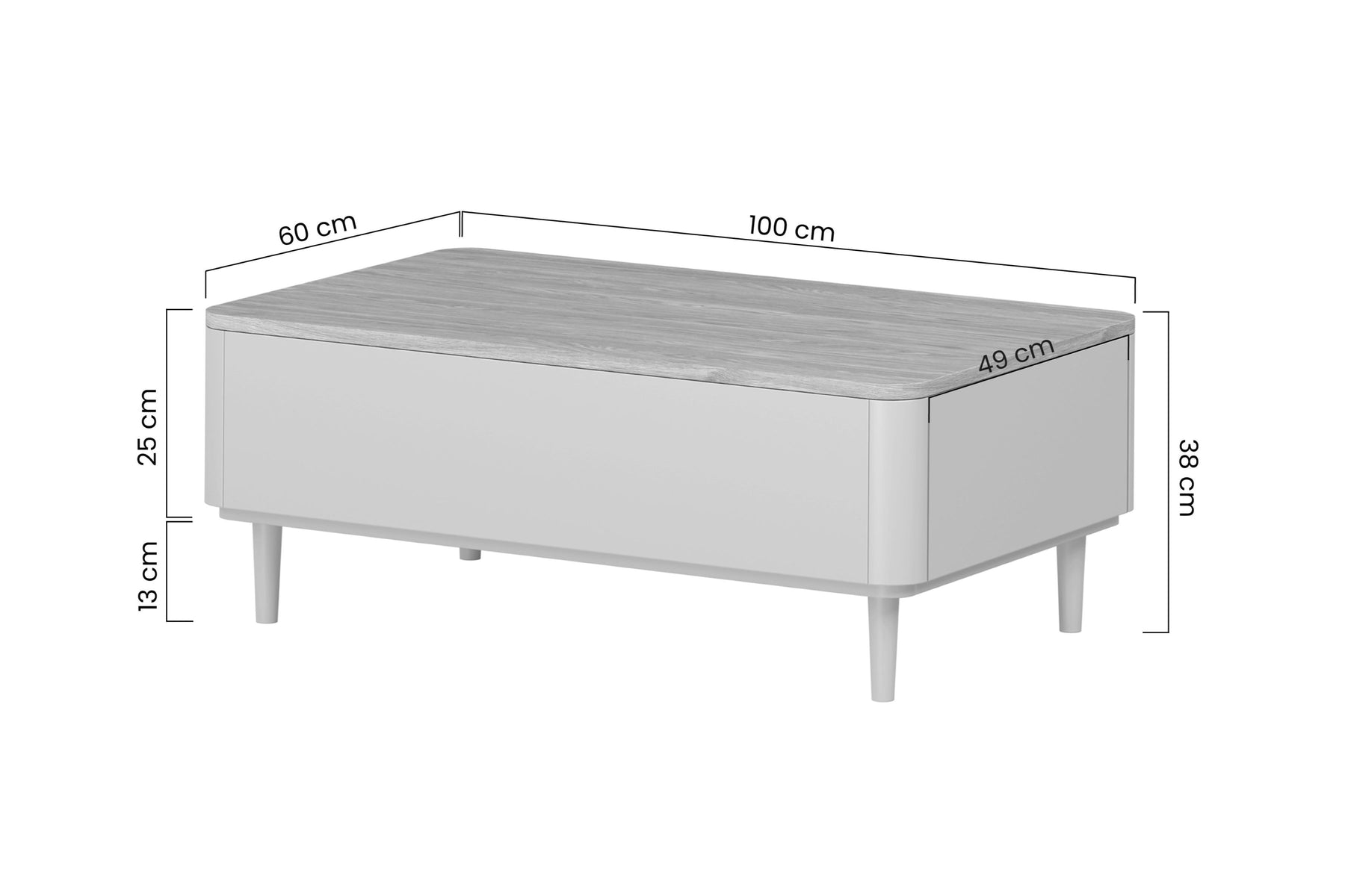 Tavolino 2 cassetti Elivo