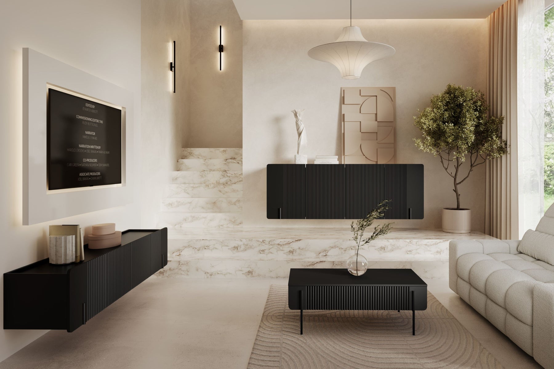 Tavolino 2 cassetti con piede in metallo Miami 100x40 cm
