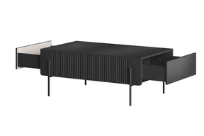 Tavolino 2 cassetti con piede in metallo Miami 100x40 cm