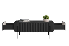 Tavolino 2 cassetti con piede in metallo Miami 100x40 cm