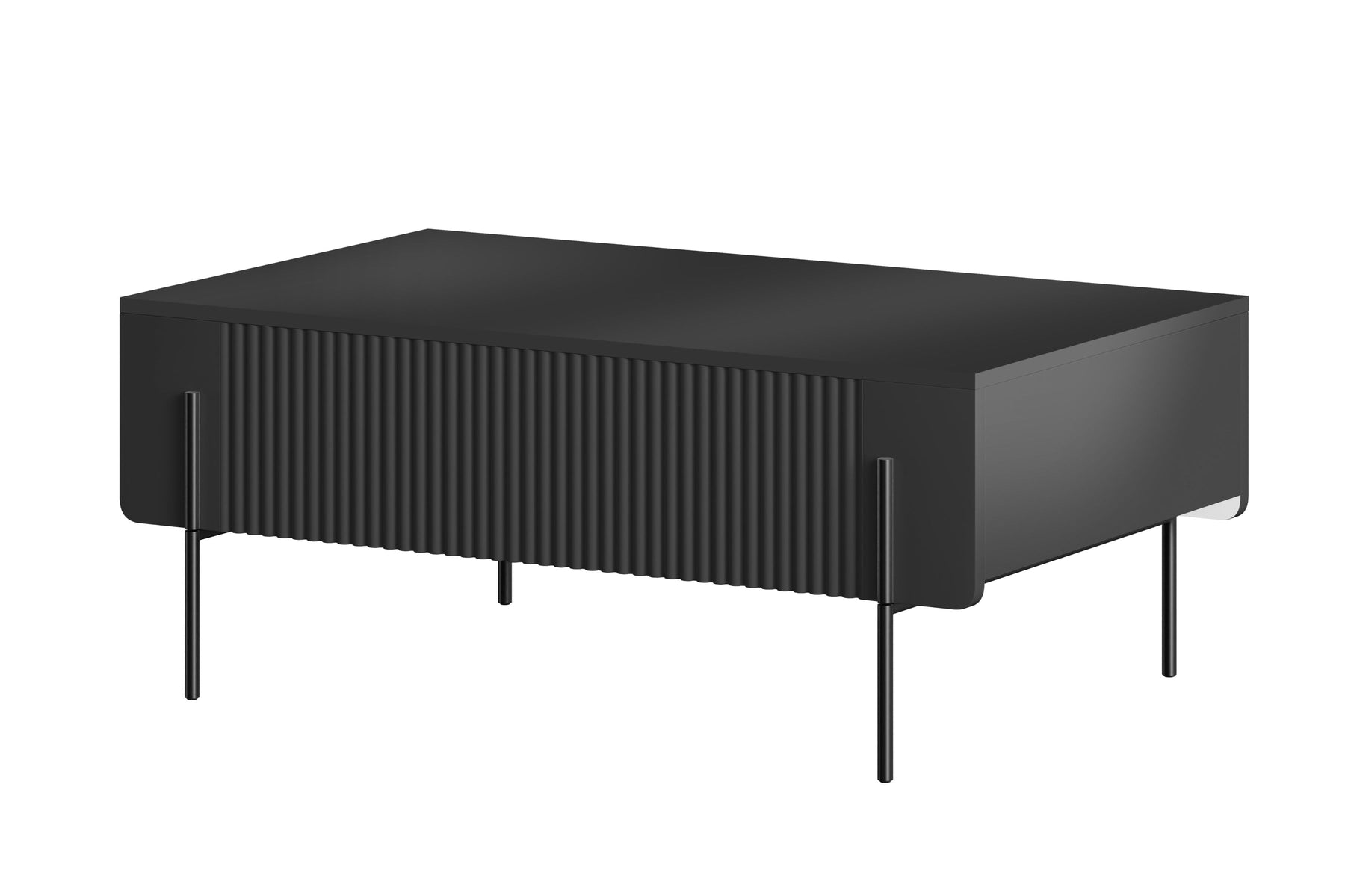 Tavolino 2 cassetti con piede in metallo Miami 100x40 cm