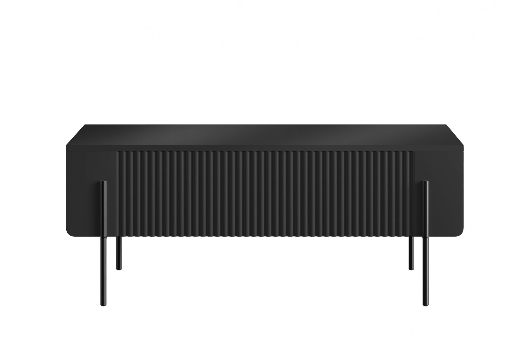 Tavolino 2 cassetti con piede in metallo Miami 100x40 cm