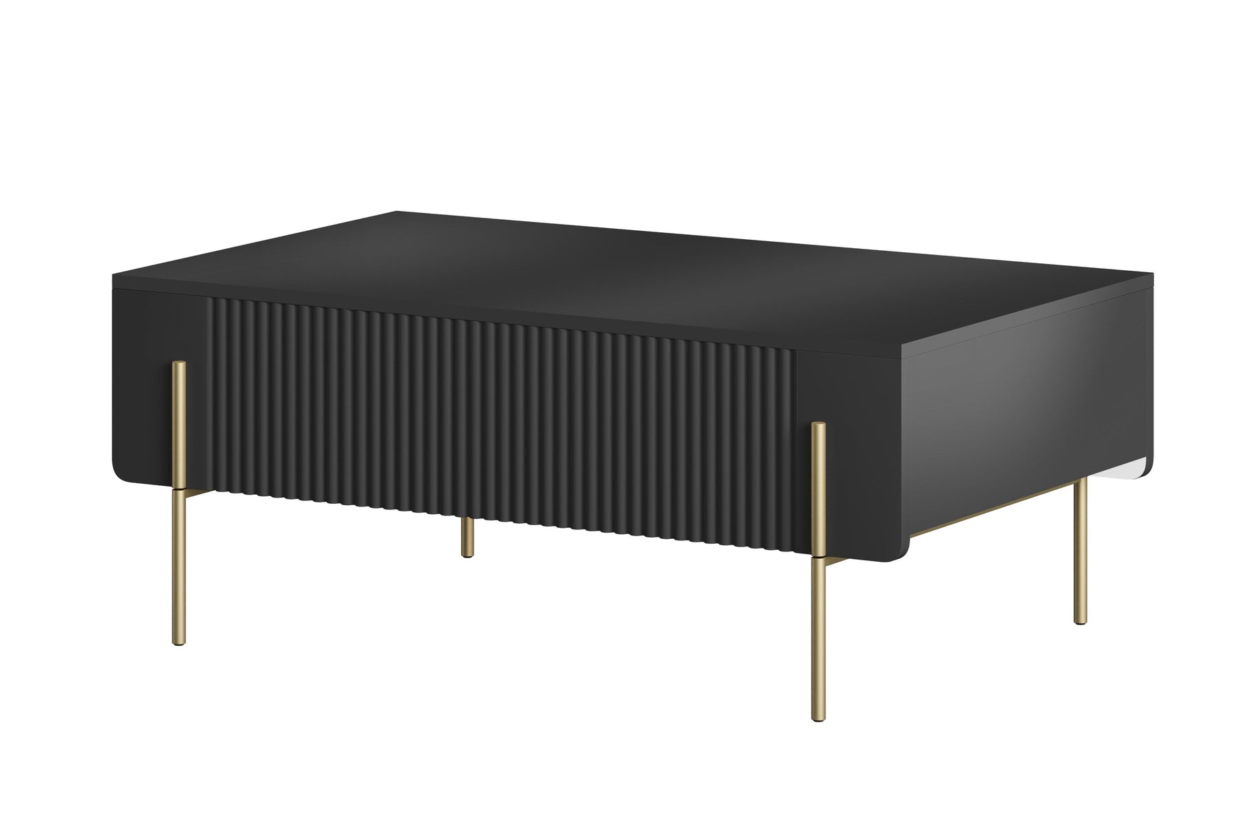 Tavolino 2 cassetti con piede in metallo Miami 100x40 cm