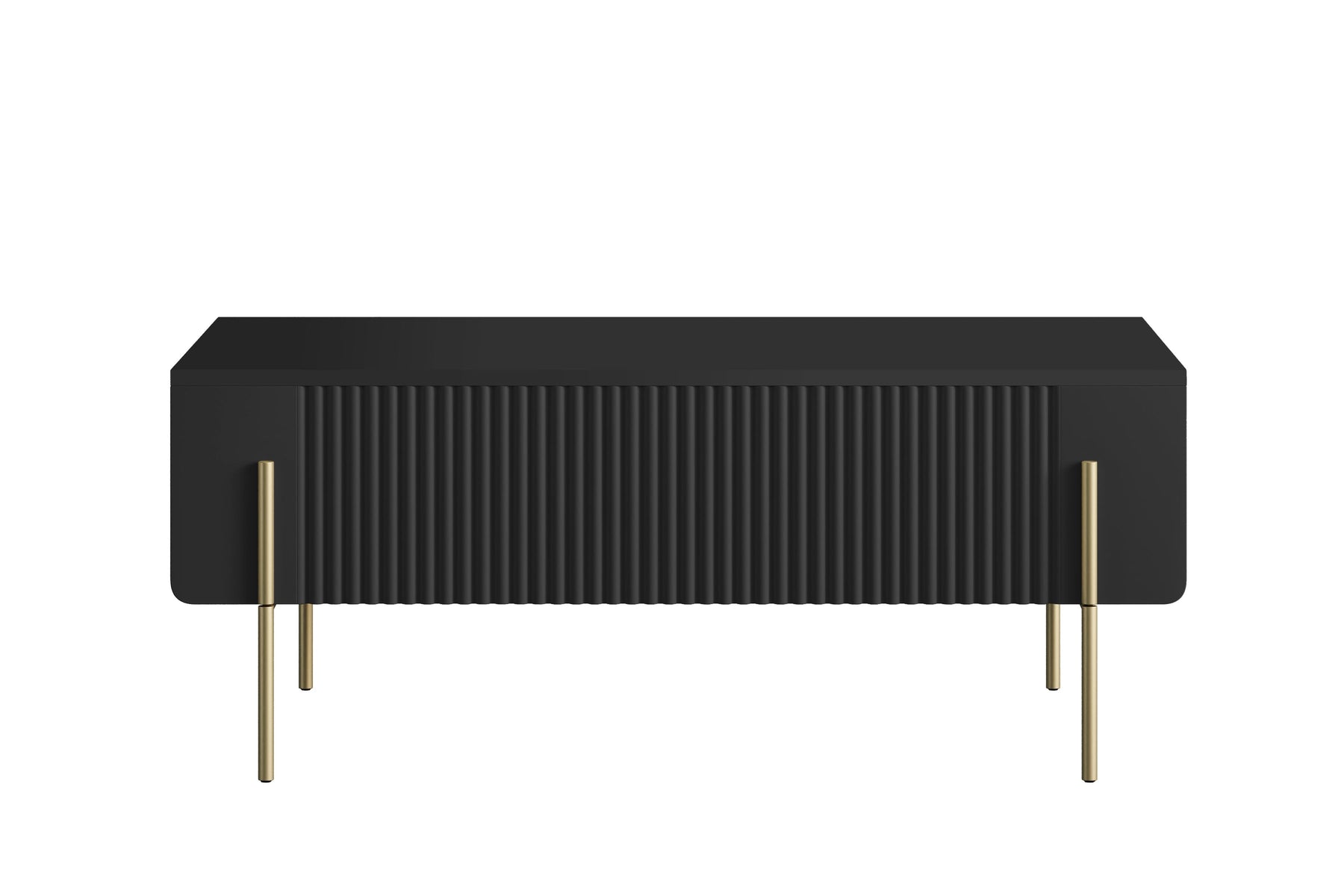 Tavolino 2 cassetti con piede in metallo Miami 100x40 cm