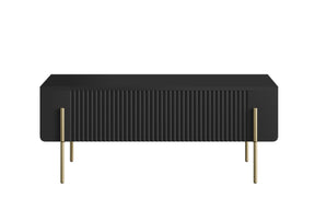 Tavolino 2 cassetti con piede in metallo Miami 100x40 cm