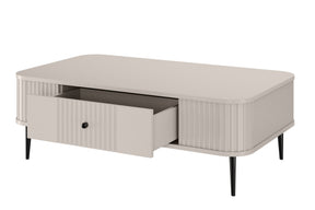 Tavolino 1 cassetto con piede in metallo Liberty 103x35 cm