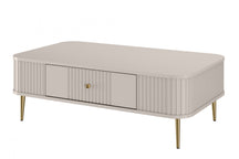 Tavolino 1 cassetto con piede in metallo Liberty 103x35 cm