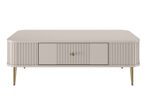 Tavolino 1 cassetto con piede in metallo Liberty 103x35 cm
