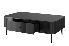 Tavolino 1 cassetto con piede in metallo Liberty 103x35 cm