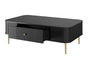 Tavolino 1 cassetto con piede in metallo Liberty 103x35 cm