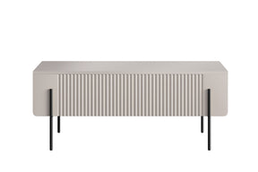 Tavolino 2 cassetti con piede in metallo Miami 100x40 cm