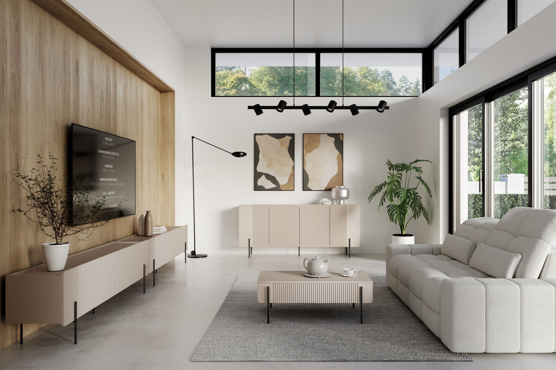 Tavolino 2 cassetti con piede in metallo Miami 100x40 cm