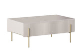 Tavolino 2 cassetti con piede in metallo Miami 100x40 cm
