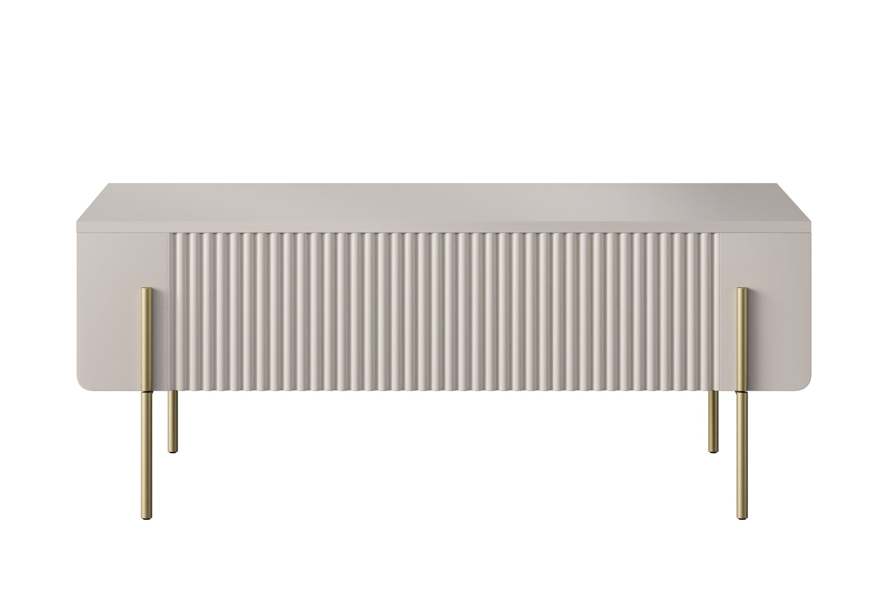 Tavolino 2 cassetti con piede in metallo Miami 100x40 cm