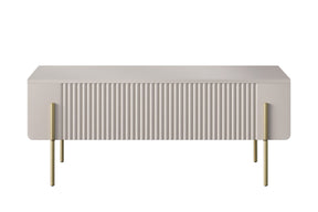 Tavolino 2 cassetti con piede in metallo Miami 100x40 cm