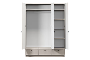 Cappottiera 3 ante 3 cassetti cashmere Lora 150x200 cm