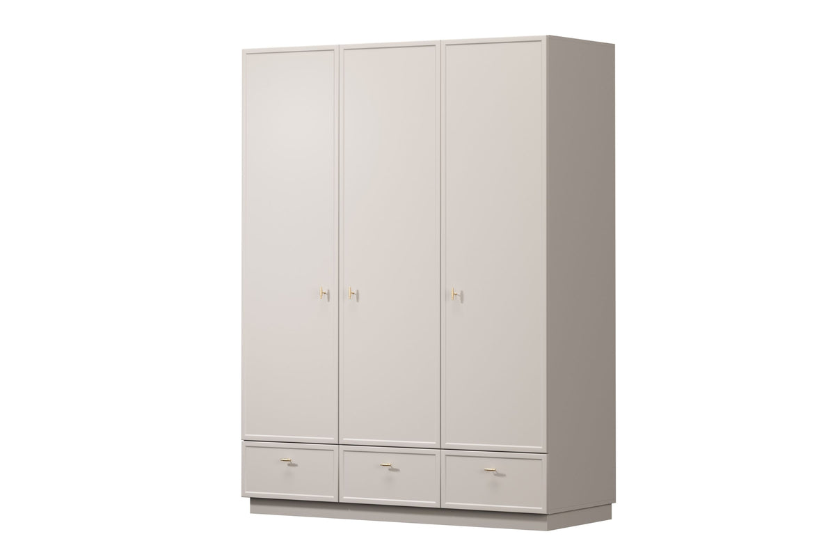 Cappottiera 3 ante 3 cassetti cashmere Lora 150x200 cm