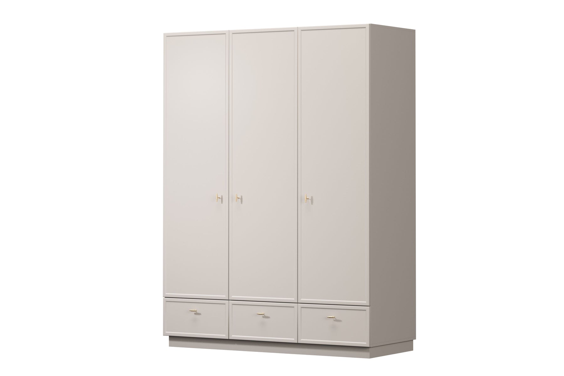 Cappottiera 3 ante 3 cassetti cashmere Lora 150x200 cm