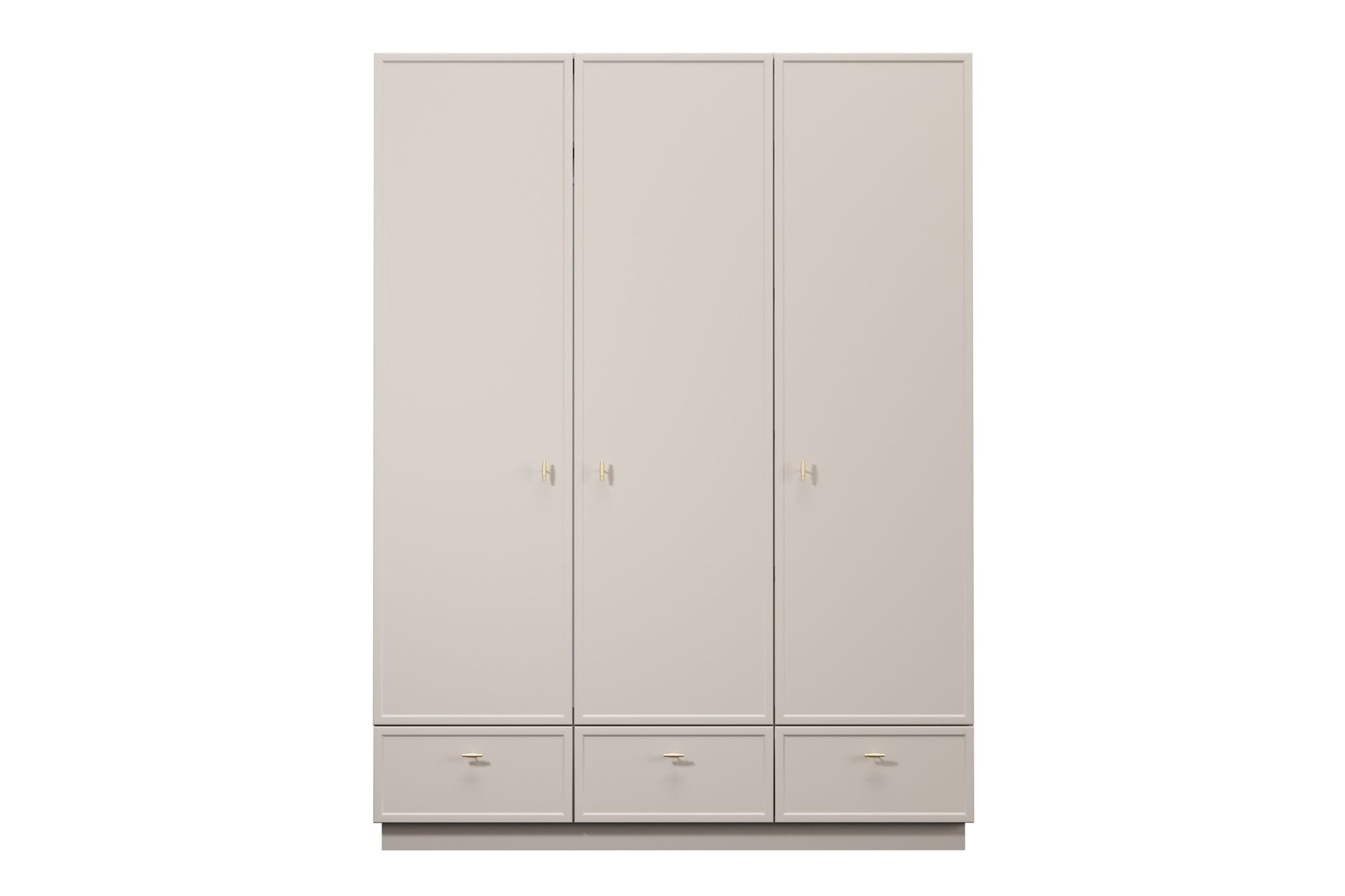 Cappottiera 3 ante 3 cassetti cashmere Lora 150x200 cm