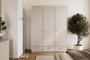 Cappottiera 3 ante 3 cassetti cashmere Lora 150x200 cm