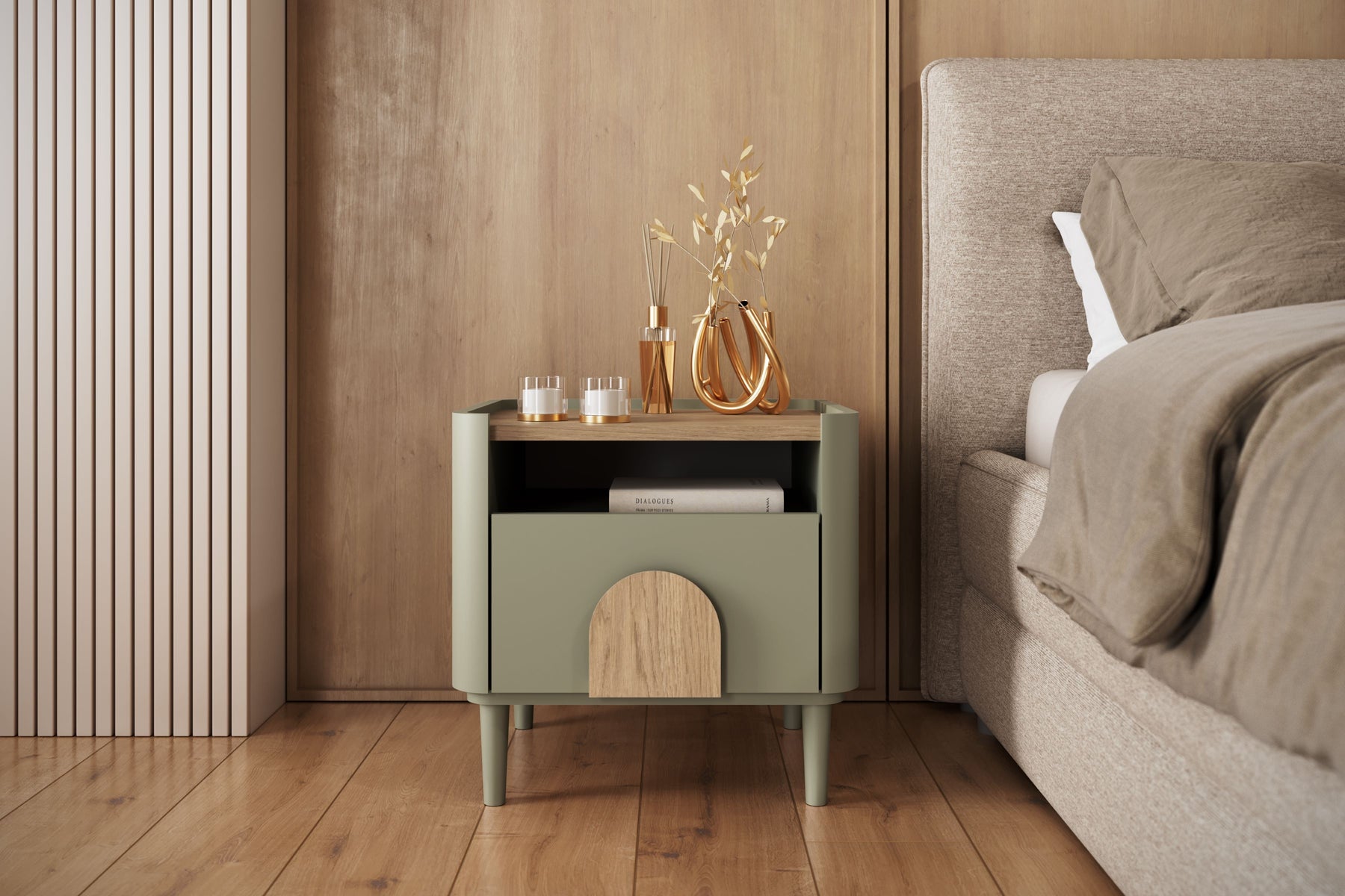 Comodino 1 cassetto Amilio