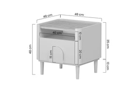 Comodino 1 cassetto Amilio